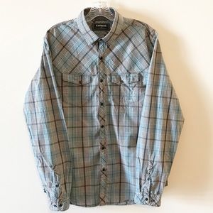 Express Plaid Western Shirt - Large
